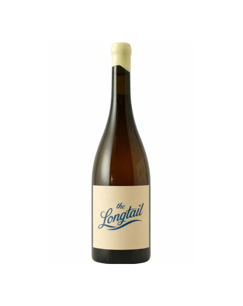 Wine bottle labeled 'the Longtail' on a white background